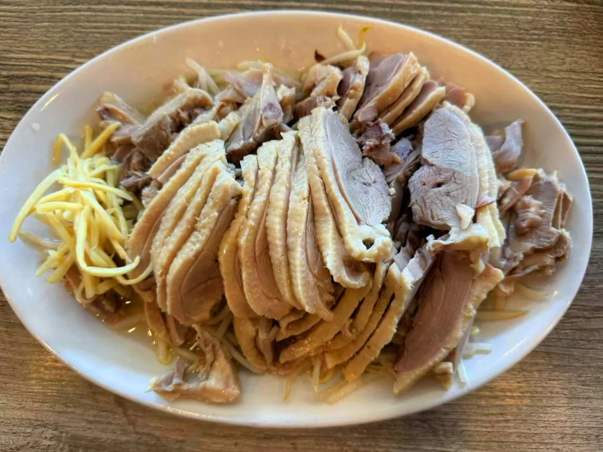 Plate of salted duck at Looking for Chai，a Taiwanese Restaurant in Edmonds